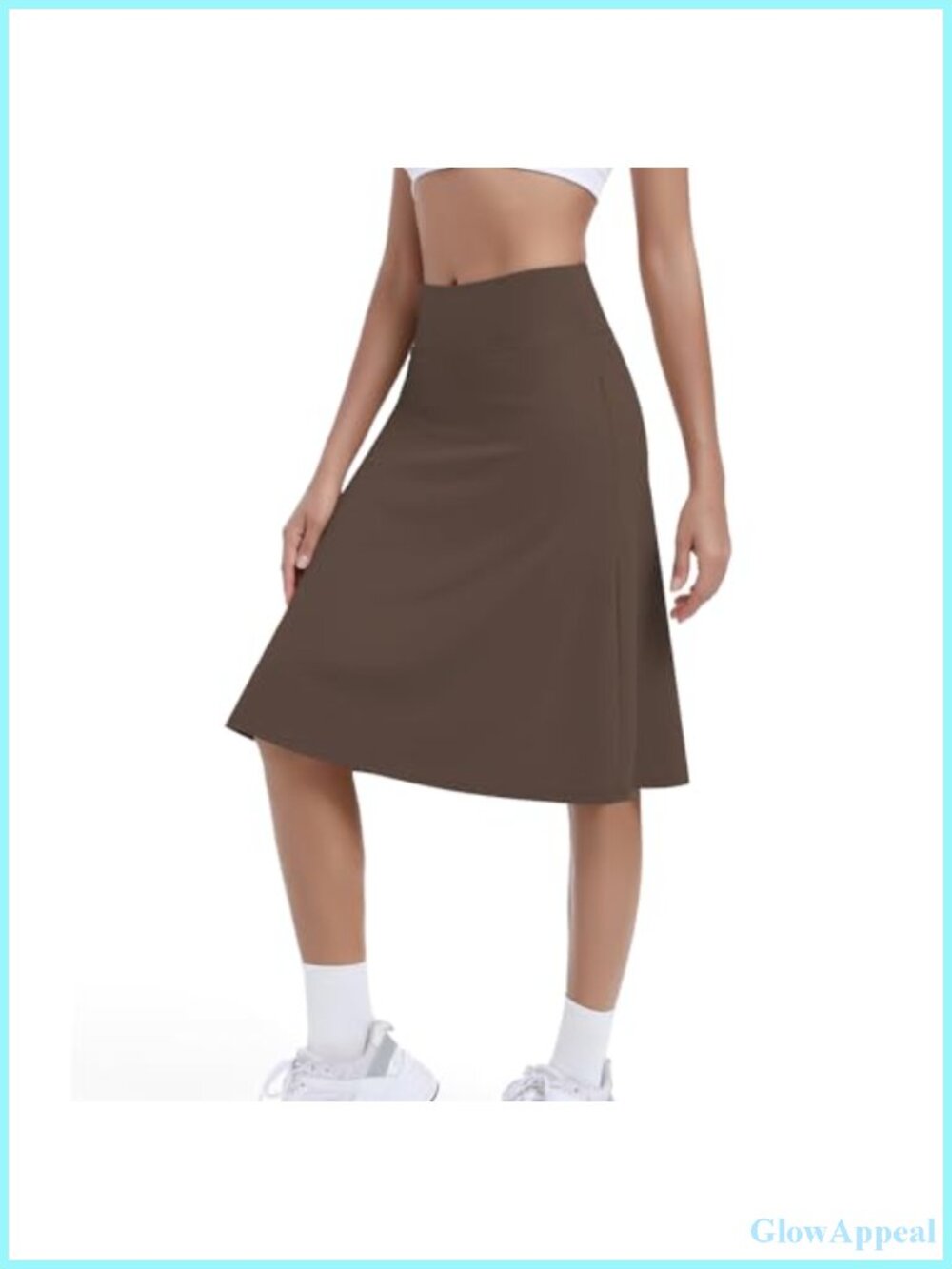 Women's Midi Skort 26" Athletic Skirt with Pockets High Waisted
